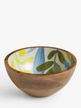 John Lewis Lisbon Foliage Salad Bowl, 24cm, FSC-Certified (Mango Wood), Natural/Multi