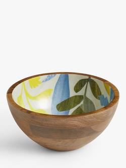 John Lewis Lisbon Foliage Salad Bowl, 24cm, FSC-Certified (Mango Wood), Natural/Multi, Natural/Multi