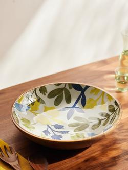 John Lewis Lisbon Foliage Serving Bowl, 44cm, FSC-Certified (Mango Wood), Natural/Multi - view 2, Natural/Multi