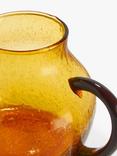 John Lewis Bubble Glass Jug, 2L, Amber