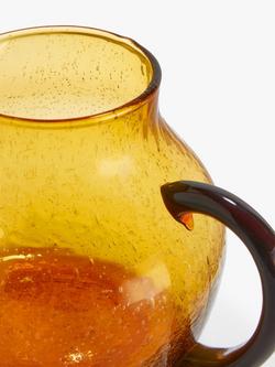 John Lewis Bubble Glass Jug, 2L, Amber - view 2, Red Mid