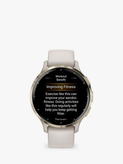 Garmin Venu 3S, GPS, Smartwatch, 41mm - view 2, Ivory/Cream Gold