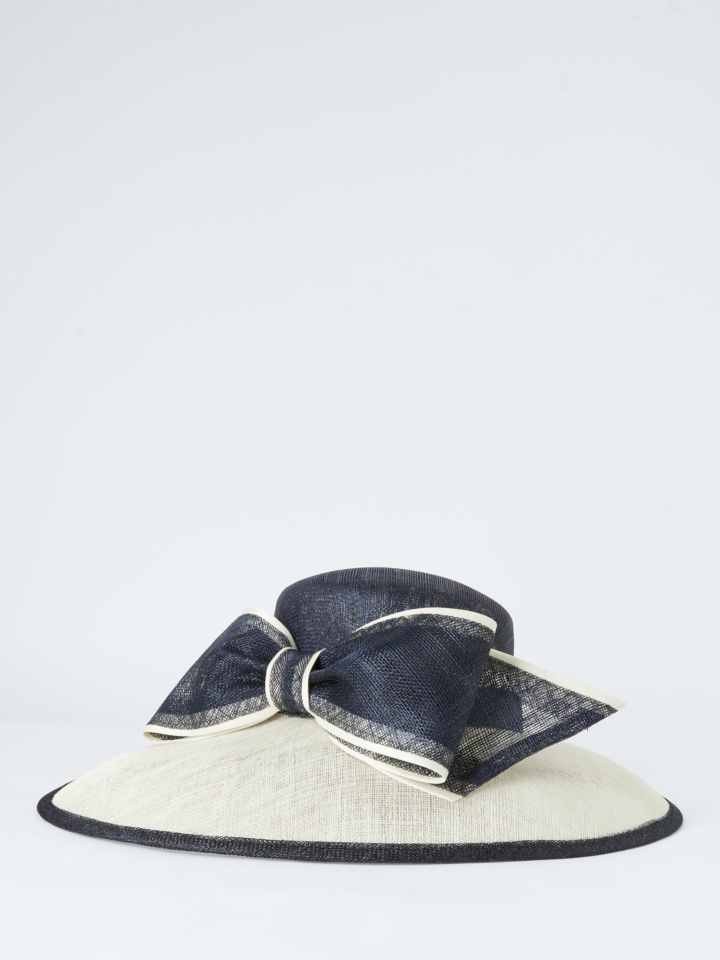 Product image 2 of 4, which shows John Lewis Betty Asymmetric Downturn Hat, Navy