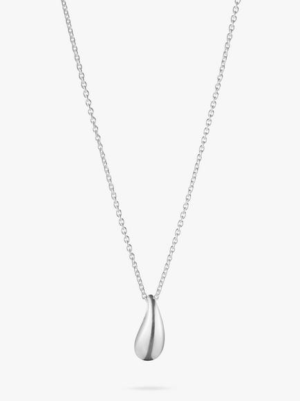 Georg Jensen Reflect Small Drop Pendant Necklace, Silver, Silver