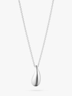 Georg Jensen Reflect Drop Pendant Necklace, Silver, Silver