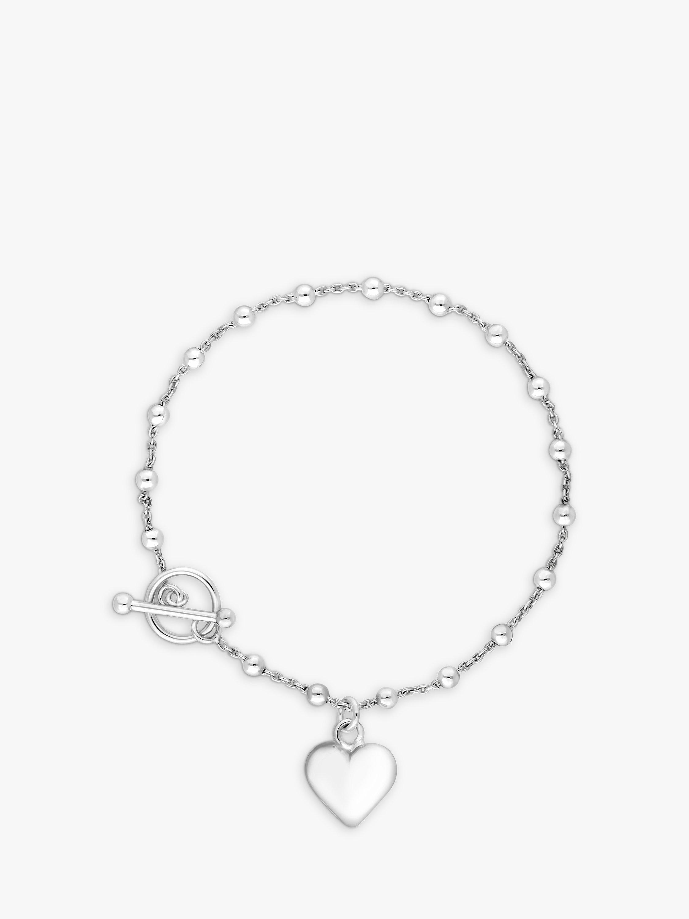 Product image 2 of 3, which shows Simply Silver Puff Heart Bracelet, Silver