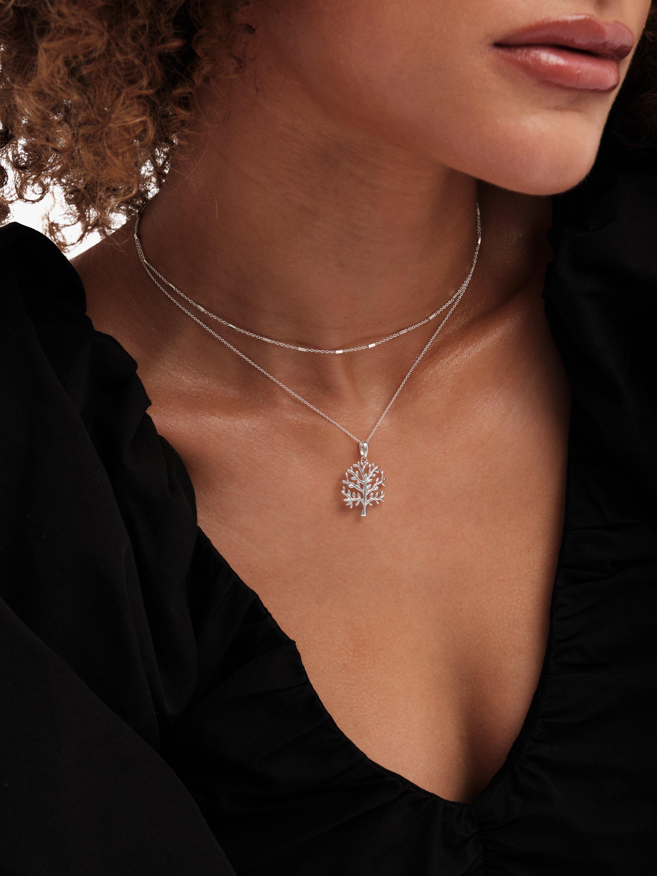 Product image 2 of 5, which shows Simply Silver Tree of Love Pendant Necklace, Silver