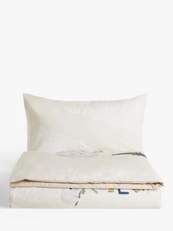 John Lewis Kids' World Maps Alphabet Animals Pure Cotton Duvet Cover & Pillowcase Set - view 2, Blue