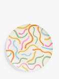 John Lewis ANYDAY Wiggle Melamine Picnic Side Plate, Set of 4, 20cm, Multi