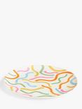 John Lewis ANYDAY Wiggle Melamine Picnic Side Plate, Set of 4, 20cm, Multi