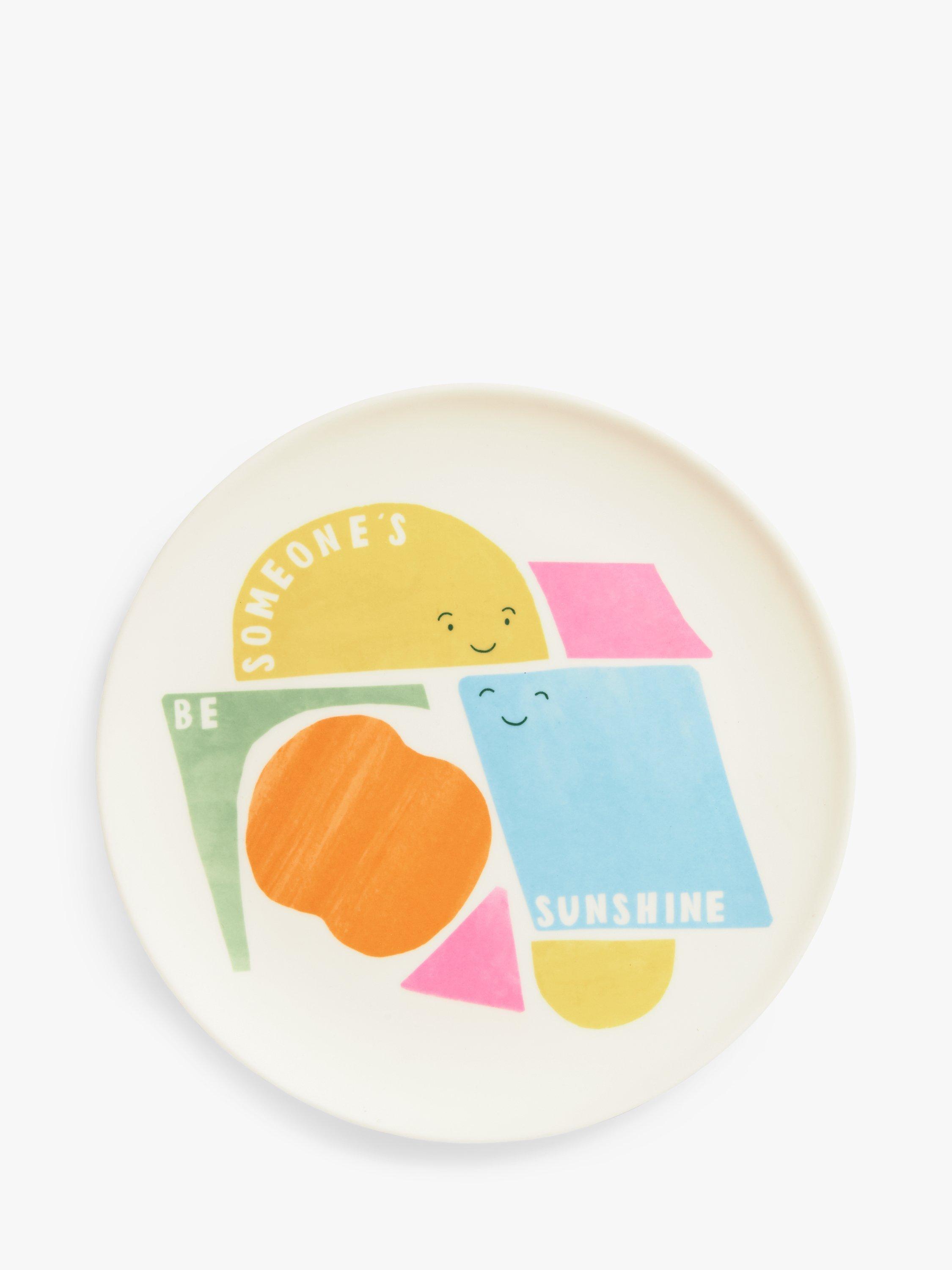 John Lewis ANYDAY 'Sunshine' Melamine Picnic Side Plate, 20cm, Multi