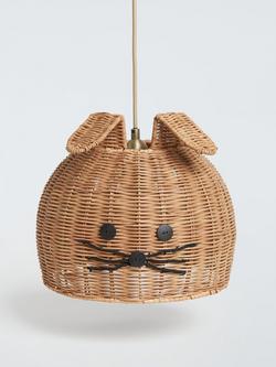 John Lewis Bunny Rattan Ceiling Shade - view 2, Natural