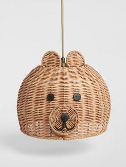 John Lewis Bear Rattan Ceiling Shade - view 2, Natural