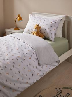John Lewis Safari Ditsy Print Pure Pure Cotton Duvet Cover and Pillowcase Set - view 2, Multi