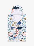 John Lewis Kids' Under the Sea Cotton Hooded Towel, Multi