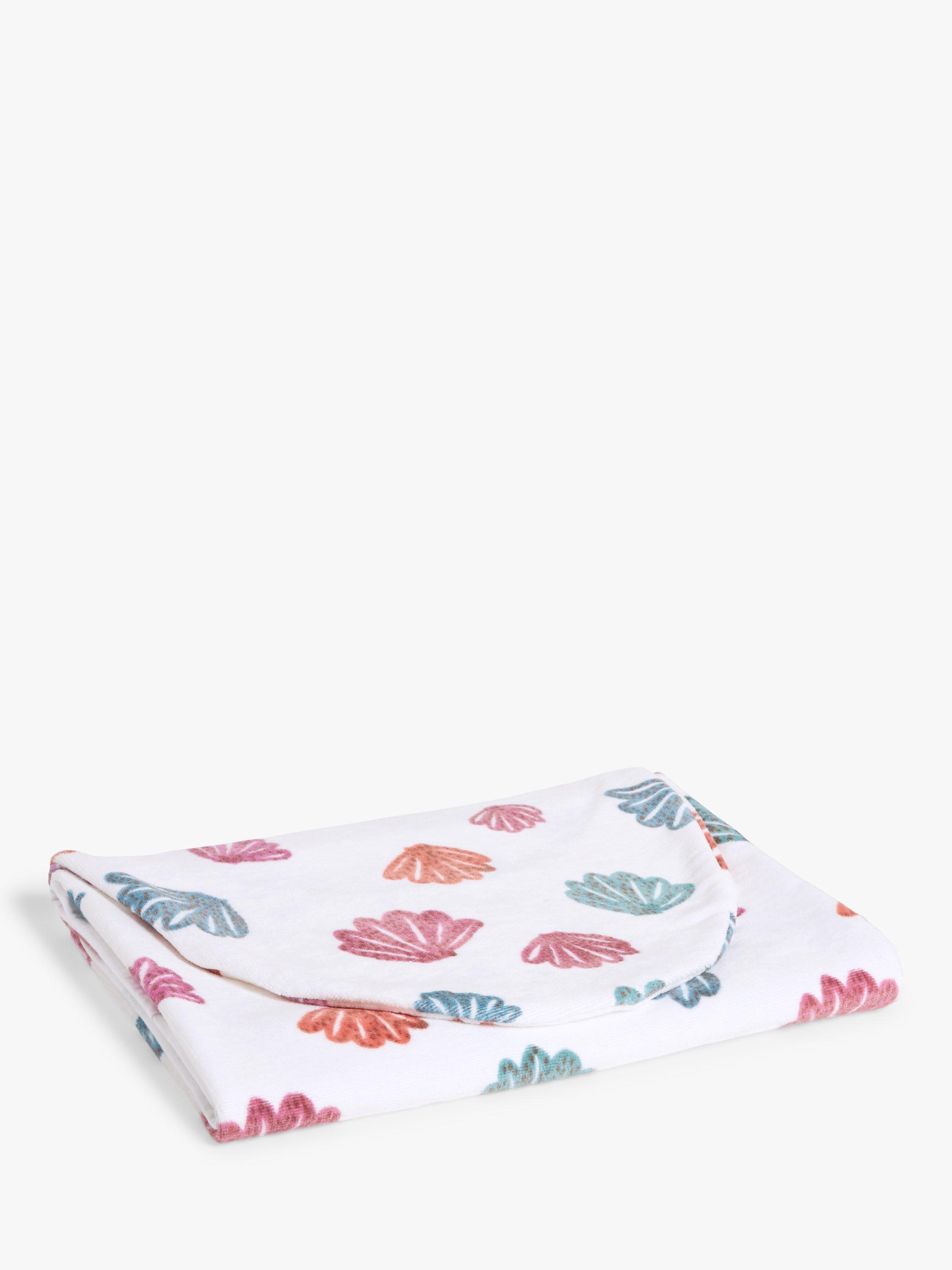 John Lewis Kids Sea Shells Cotton Hooded Towel Multi