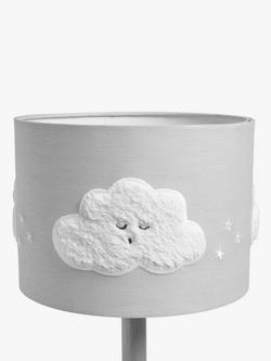 John Lewis Kids' Sleep Tight Embroidered Cloud Ceiling and Lampshade, Dia. 25cm - view 2, Grey