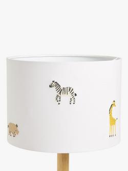 John Lewis Kids' Safari Embroided Ceiling and Lampshade, Dia.25cm - view 2, Multi