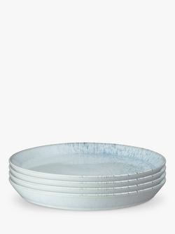 Denby Kiln Blue Stoneware Dinner Plates, Set of 4, 26cm, Blue, Blue