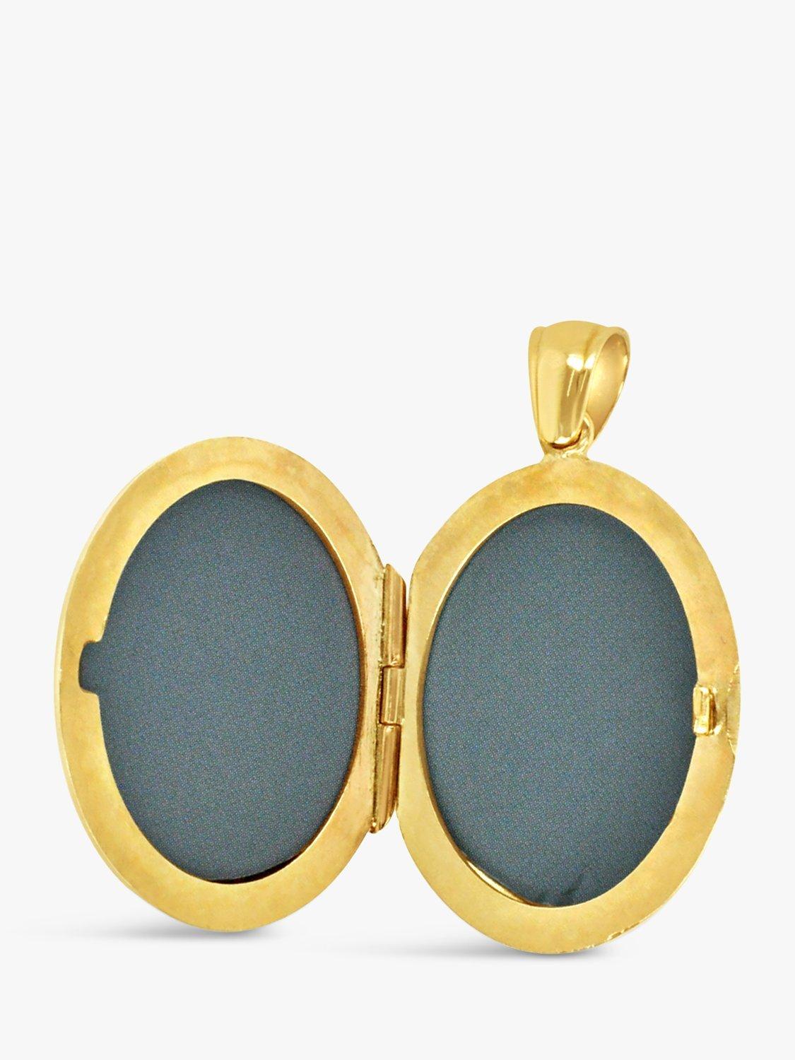 Product image 3 of 3, which shows Milton & Humble Jewellery Pre-Loved 9ct Yellow Gold Diamond Floral Locket, Dated Birmingham 2000