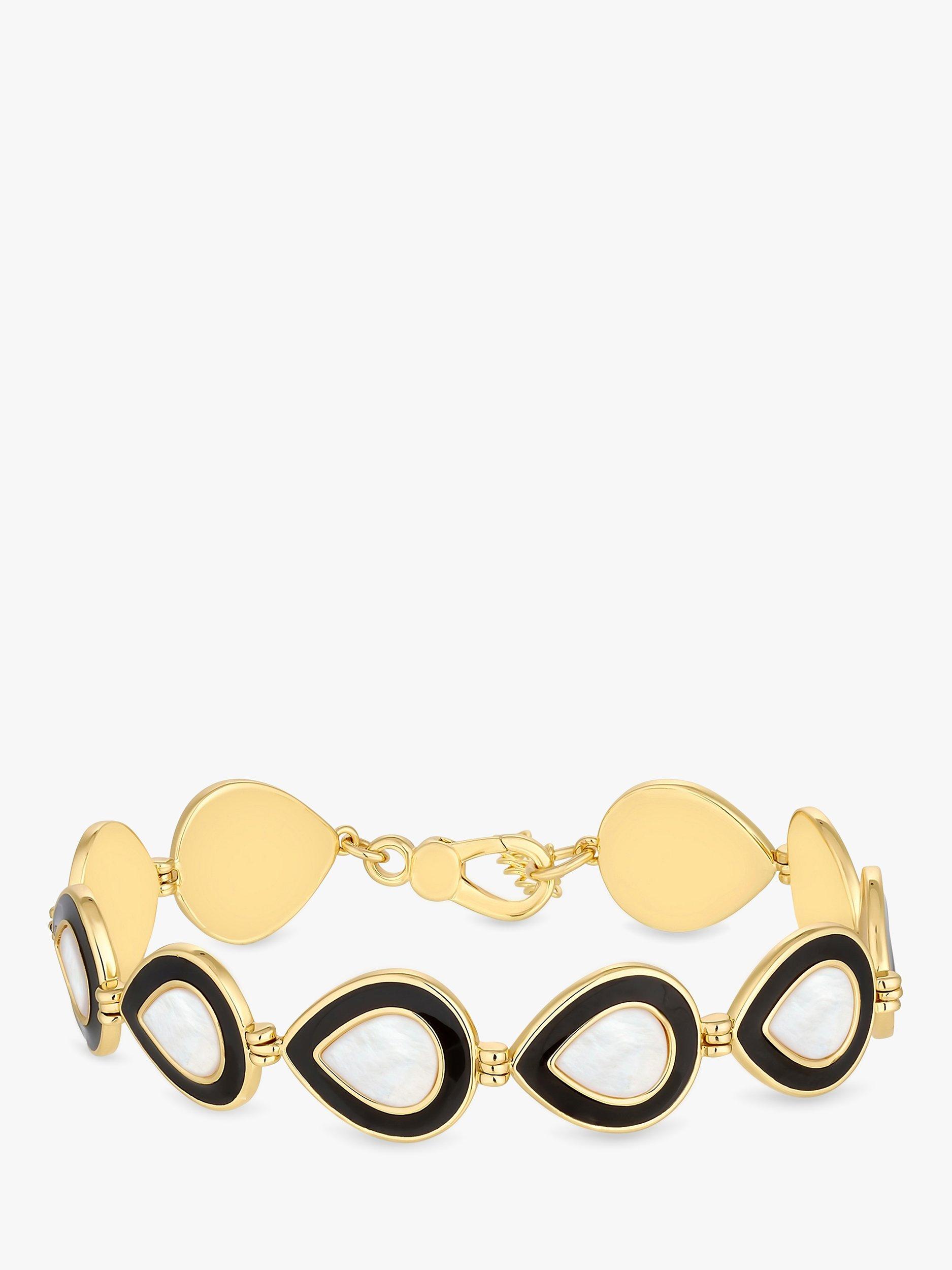 Jon Richard Mother of Pearl Teardrop Bracelet, Gold