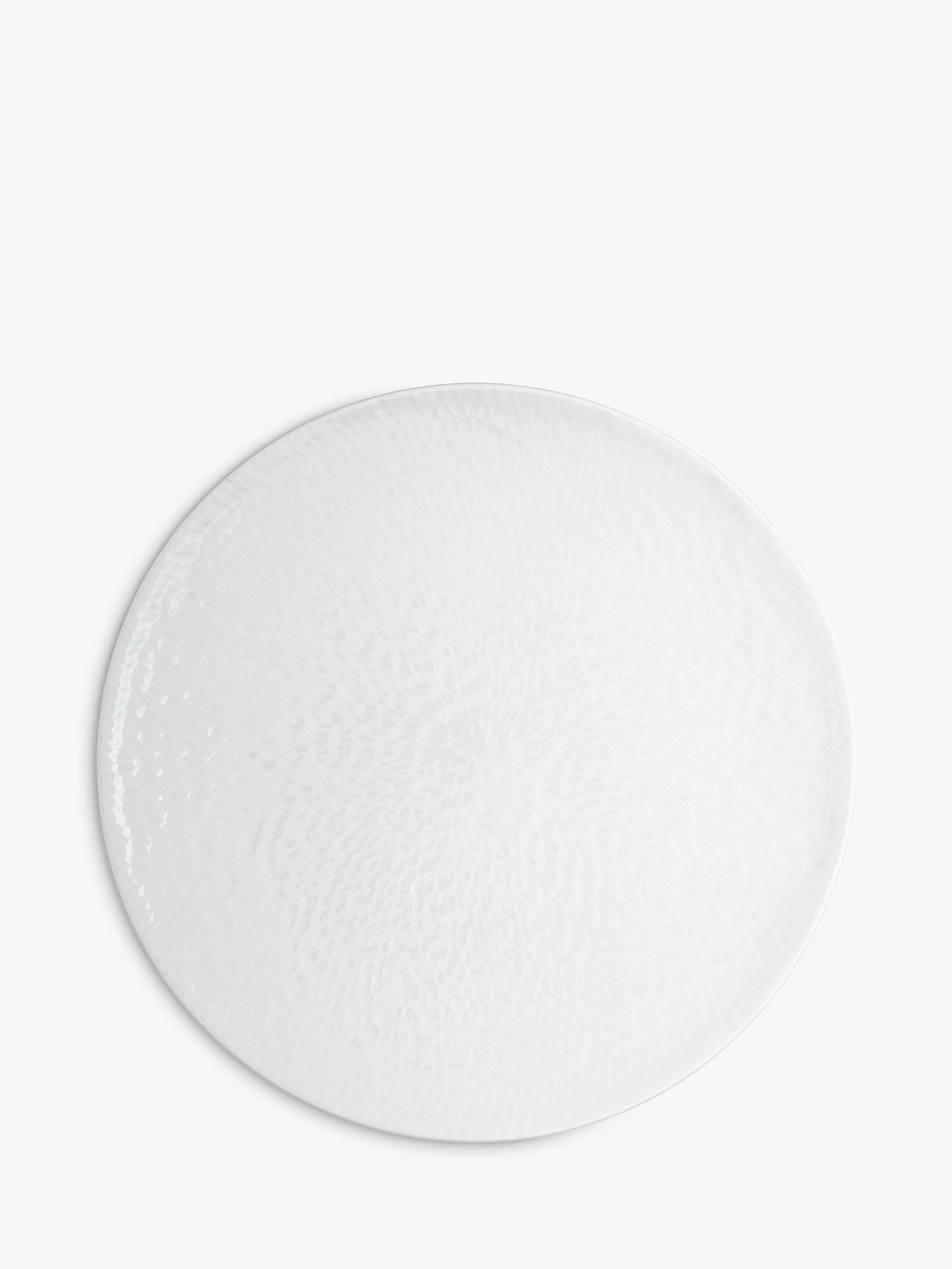 Denby Carve White Collection Dinner Plate, 27.5cm, White