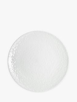 Denby Carve White Collection Medium Plate, 23cm, White, White