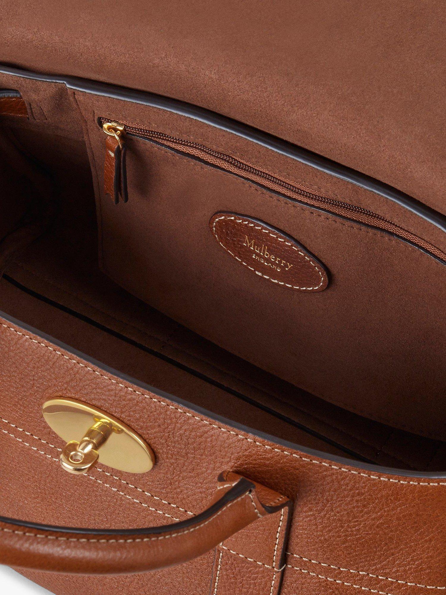 Product image 4 of 7, which shows Mulberry Bayswater Natural Vegetable Tanned Leather Satchel, Oak