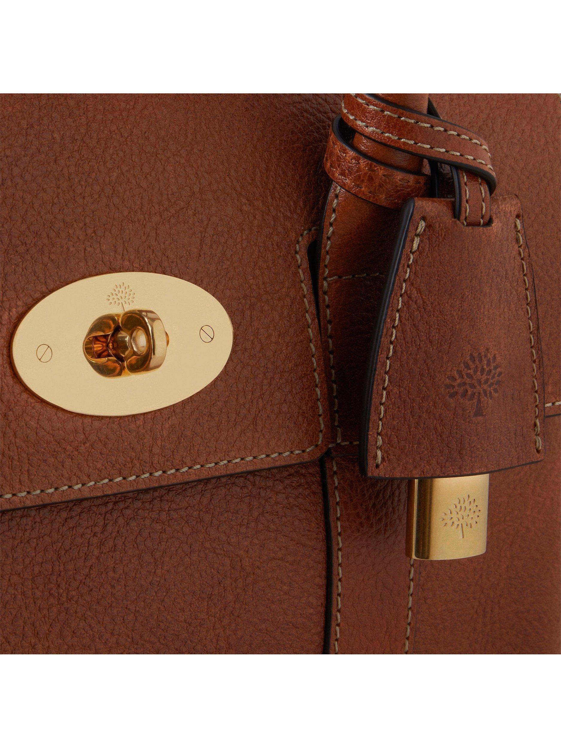 Product image 5 of 7, which shows Mulberry Bayswater Natural Vegetable Tanned Leather Satchel, Oak