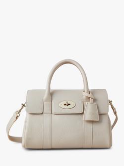 Mulberry Bayswater Heavy Grain Leather Satchel, Chalk