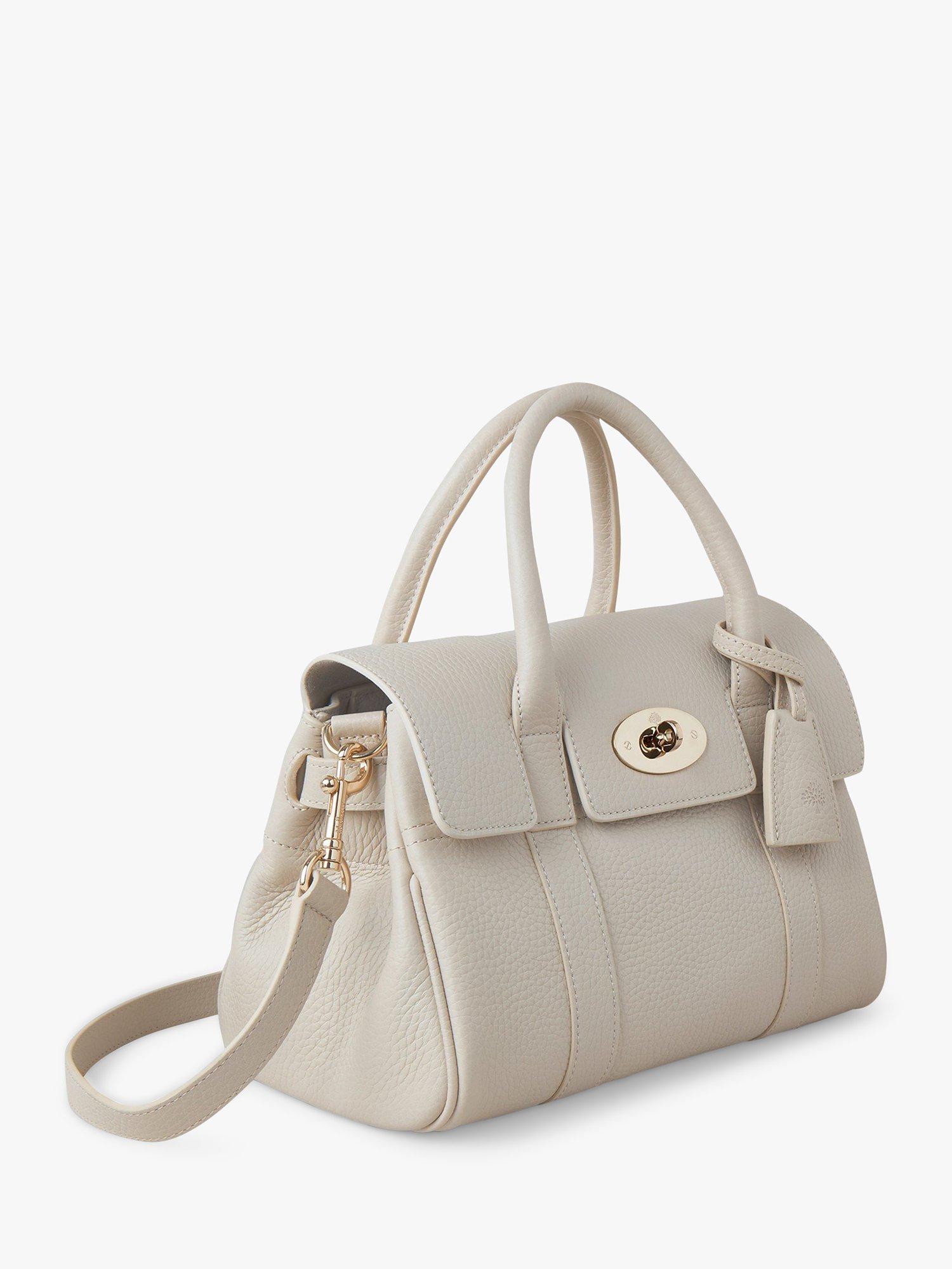 Product image 3 of 7, which shows Mulberry Bayswater Heavy Grain Leather Satchel, Chalk