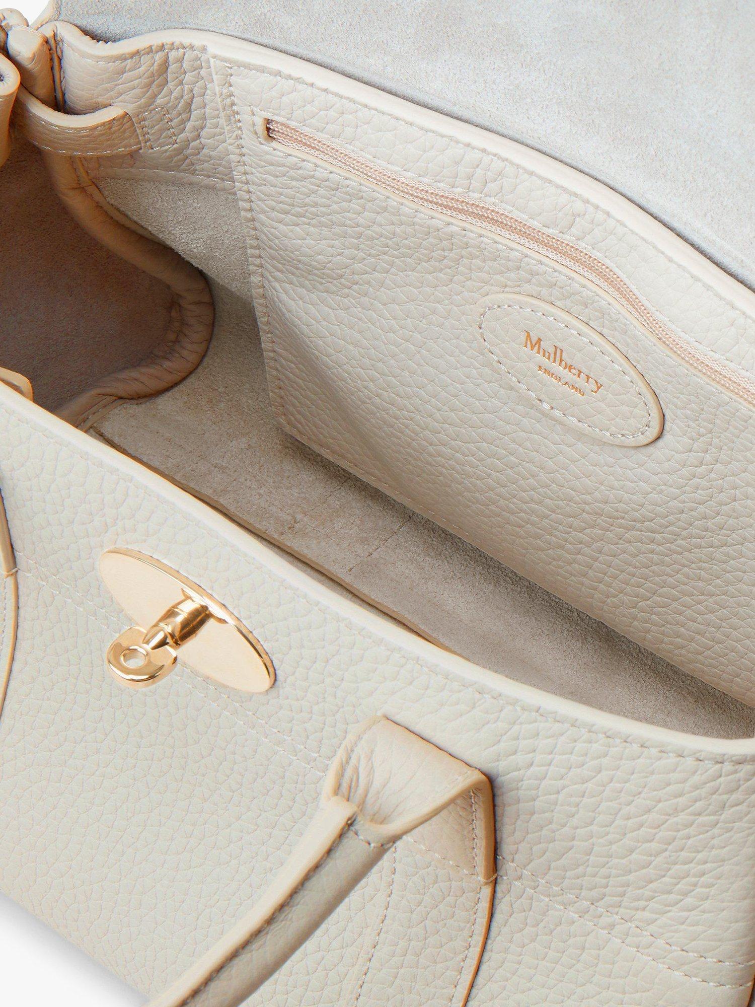 Product image 4 of 7, which shows Mulberry Bayswater Heavy Grain Leather Satchel, Chalk