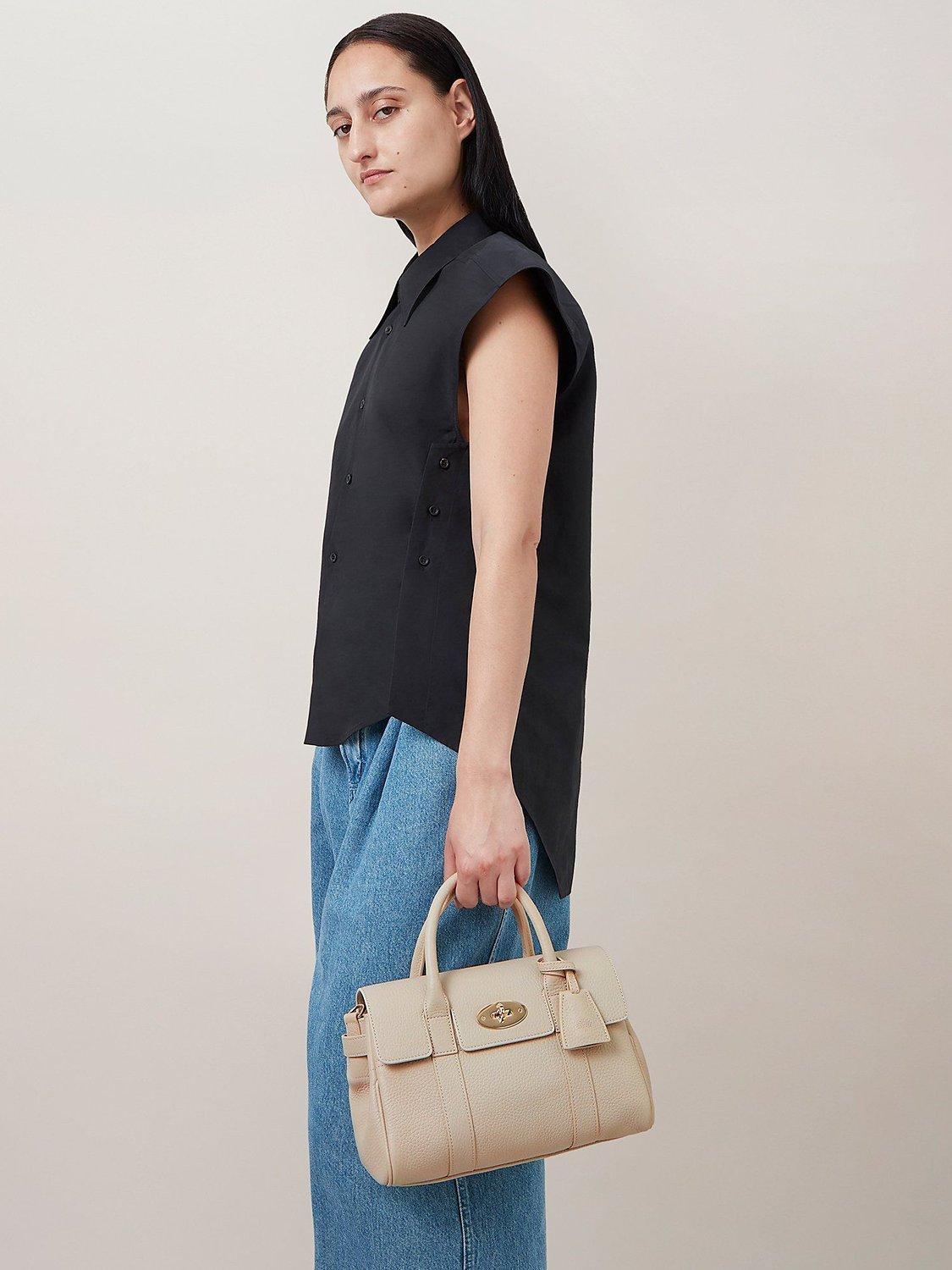 Product image 7 of 7, which shows Mulberry Bayswater Heavy Grain Leather Satchel, Chalk
