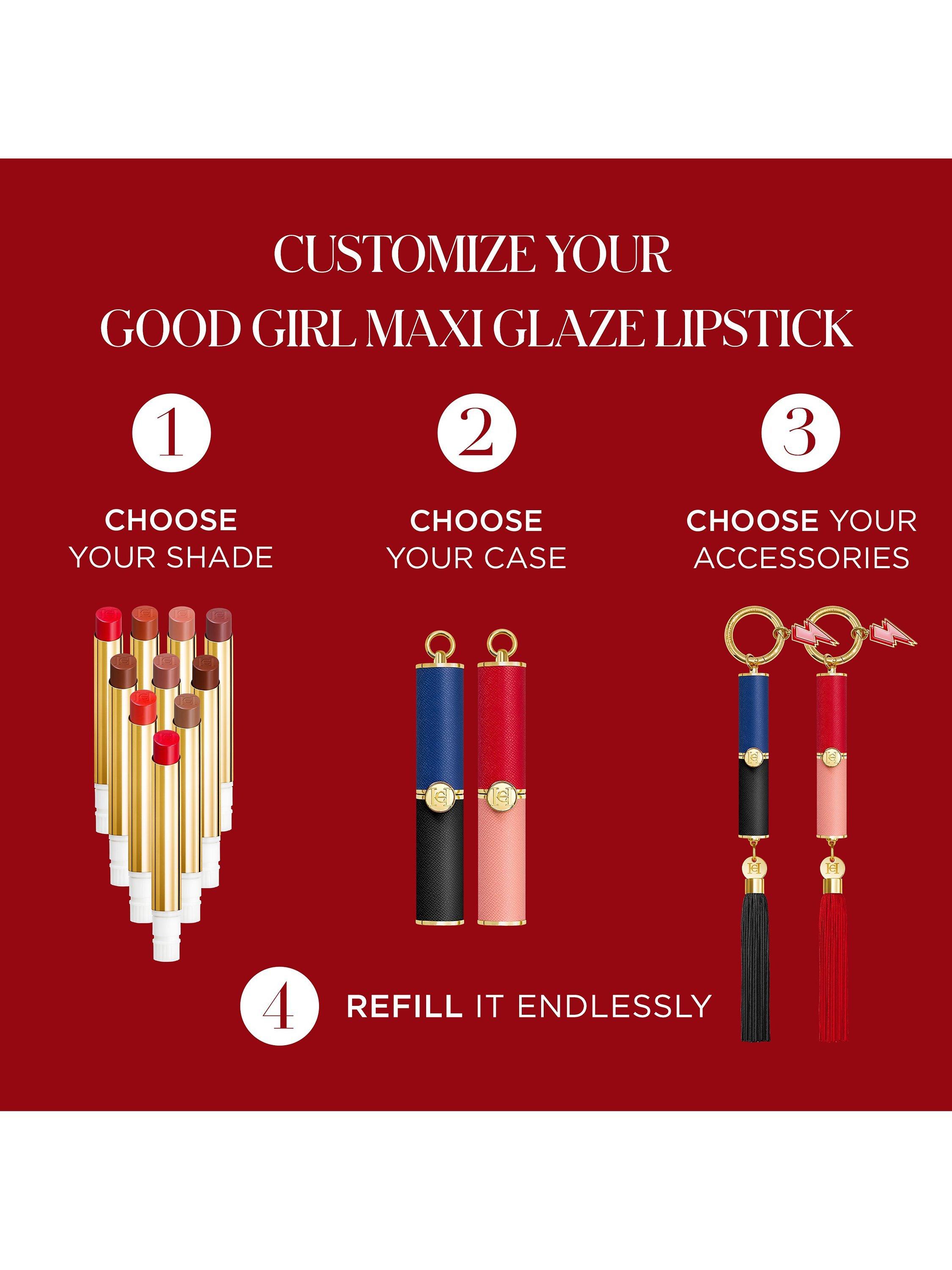 Product image 4 of 7, which shows Carolina Herrera Good Girl Maxi Glaze Lipstick, Red Success 811