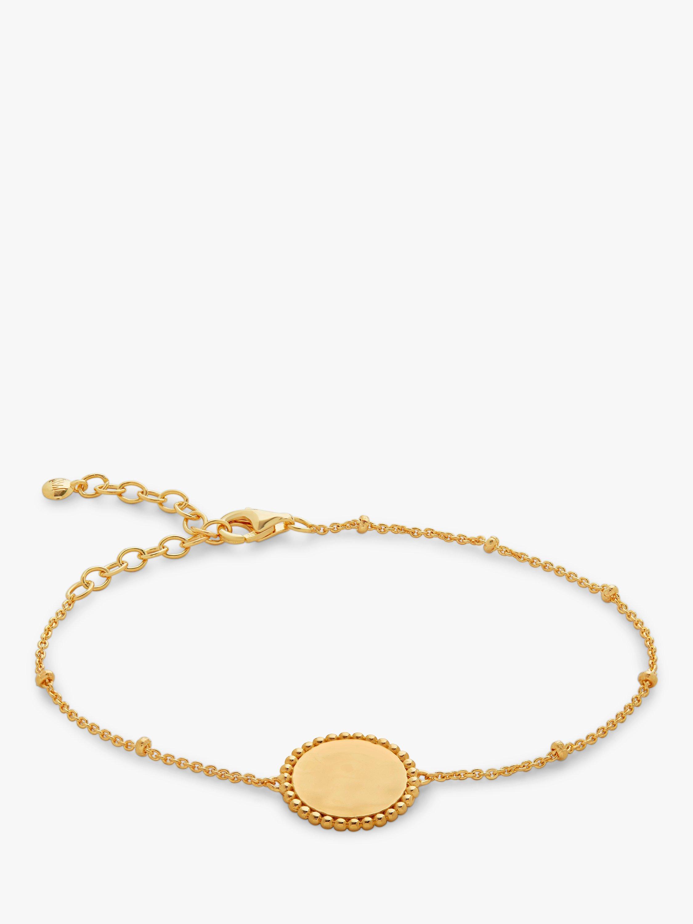 Product image 1 of 4, which shows Monica Vinader Deia Beaded Chain Bracelet, Gold