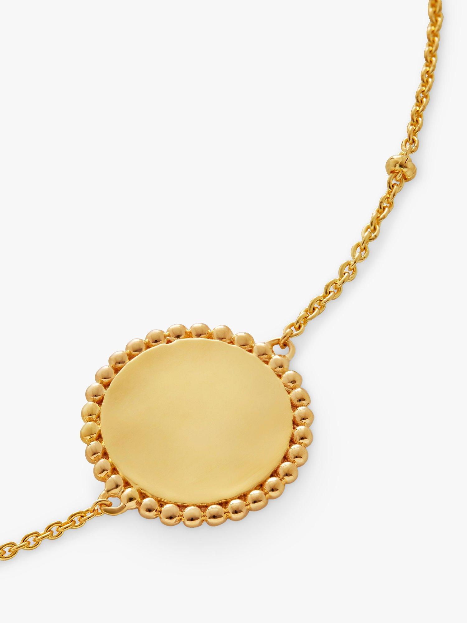 Product image 2 of 4, which shows Monica Vinader Deia Beaded Chain Bracelet, Gold