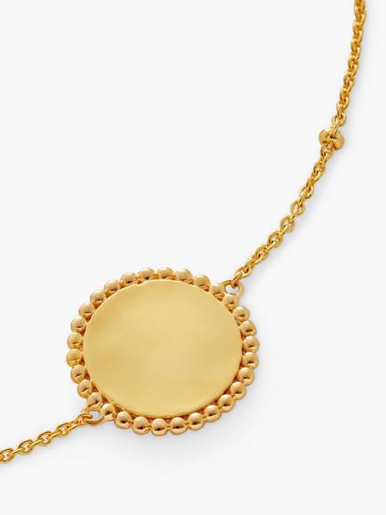 Monica Vinader Deia Beaded Chain Bracelet, Gold - view 2, Gold