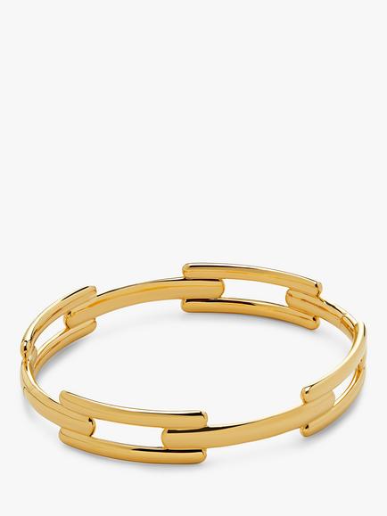 Monica Vinader Signature Link Bangle, Gold, Gold