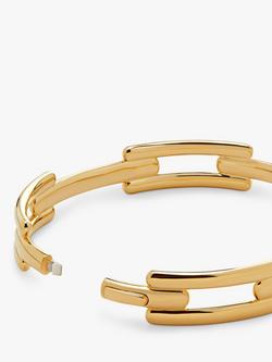Monica Vinader Signature Link Bangle, Gold - view 2, Gold