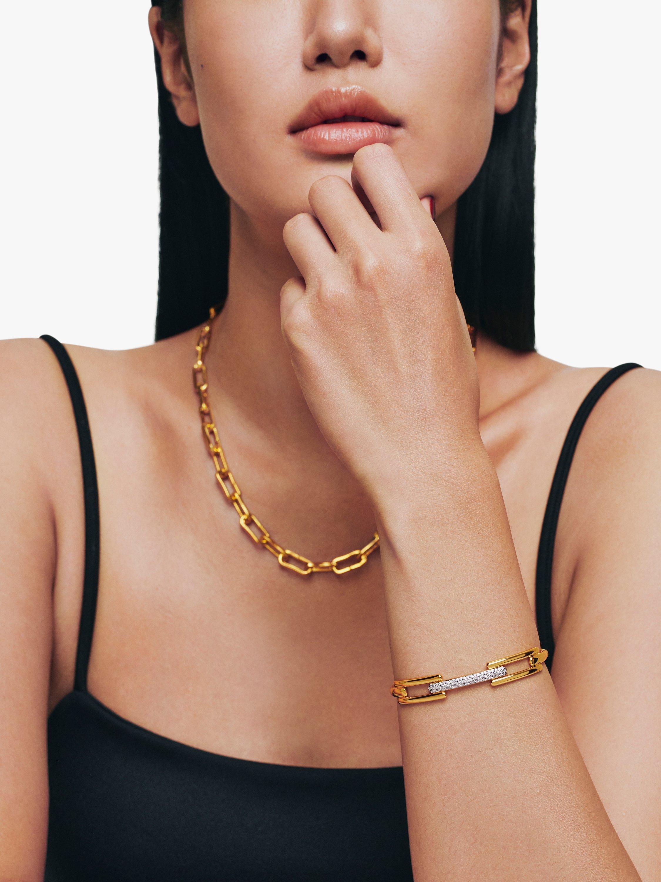 Product image 5 of 6, which shows Gold Signature Bangle-L