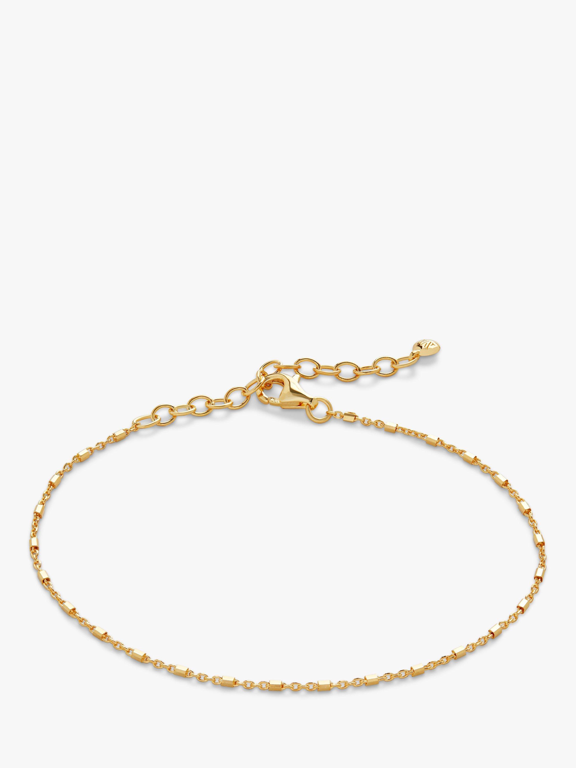 Product image 1 of 4, which shows Monica Vinader Gold Station Chain Bracelet, Gold