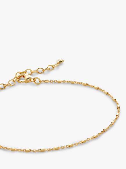 Monica Vinader Gold Station Chain Bracelet - view 2, Gold