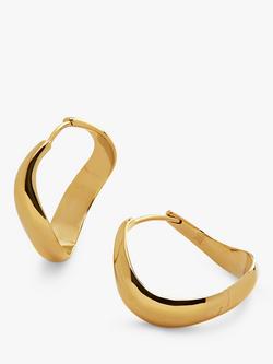 Monica Vinader Swirl Medium Hoop Earrings - view 2, Gold