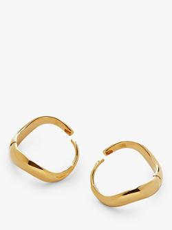 Monica Vinader Swirl Small Hoop Earrings - view 2, Gold