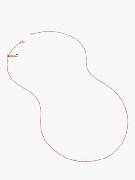Monica Vinader 24" Fine Chain Necklace, Rose Gold