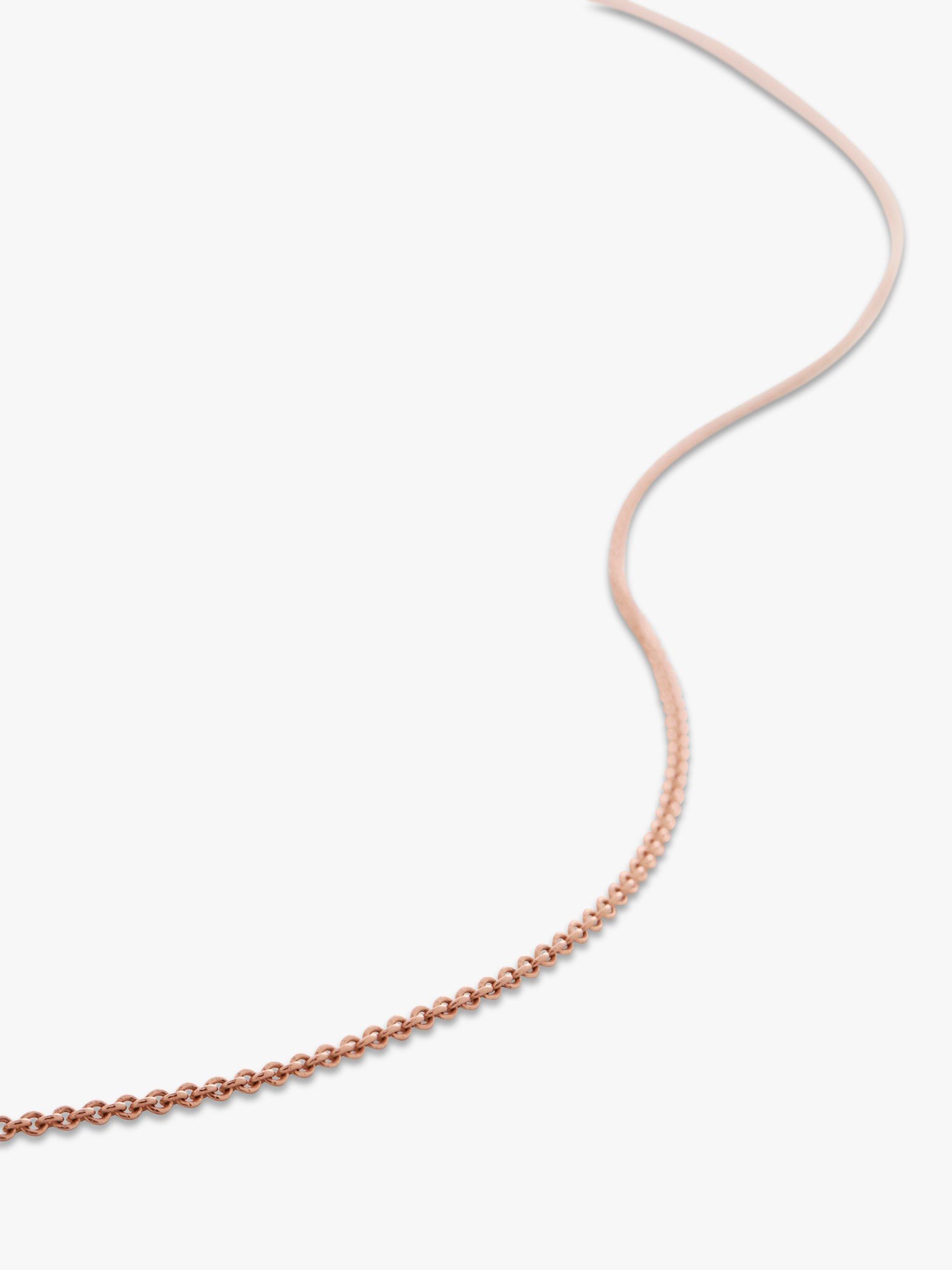 Product image 2 of 4, which shows Monica Vinader 24" Fine Chain Necklace, Rose Gold