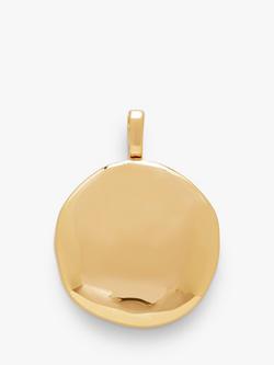 Monica Vinader Deia Round Pebble Locket, Gold
