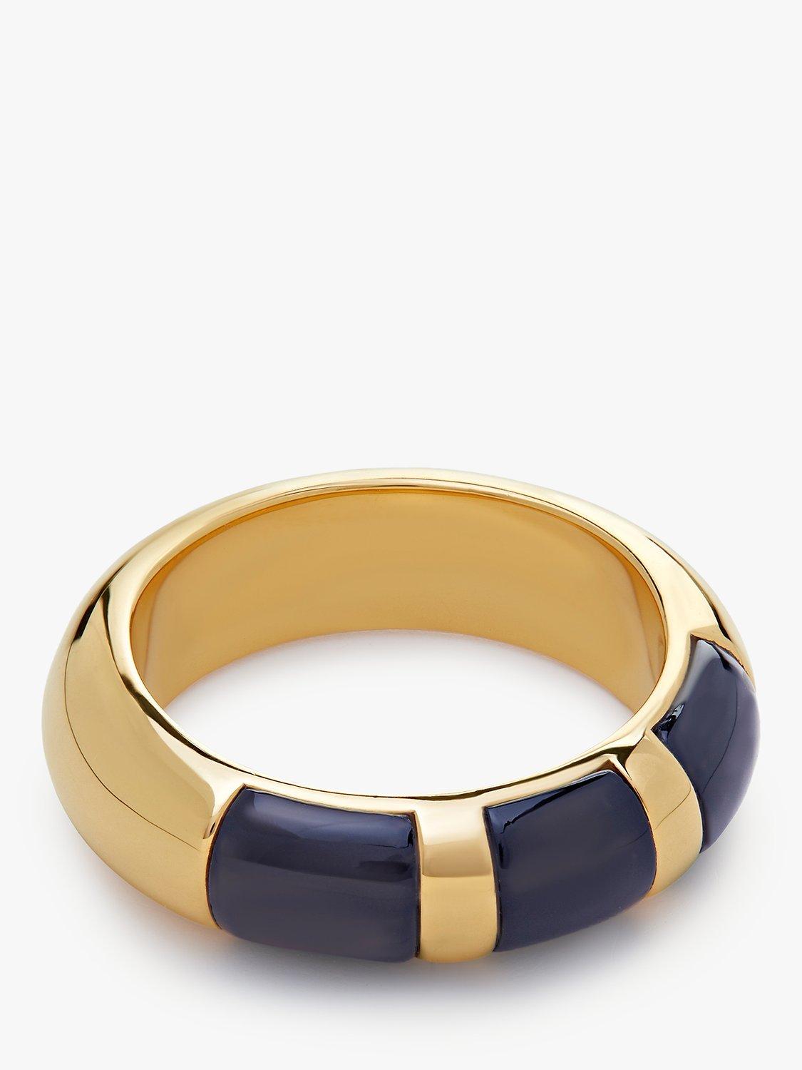 Product image 1 of 4, which shows Monica Vinader x Kate Young Black Onyx Ring, Gold, I