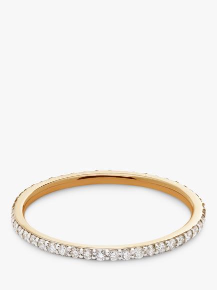 Monica Vinader 14ct Yellow Gold Diamond Eternity Ring, Gold, Gold