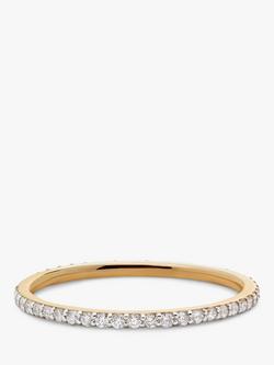 Monica Vinader 14ct Yellow Gold Diamond Eternity Ring, Gold - view 2, Gold